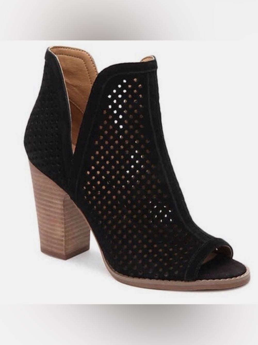 Lucky Brand Larise Cut Out Open Toe Ankle Bootie
